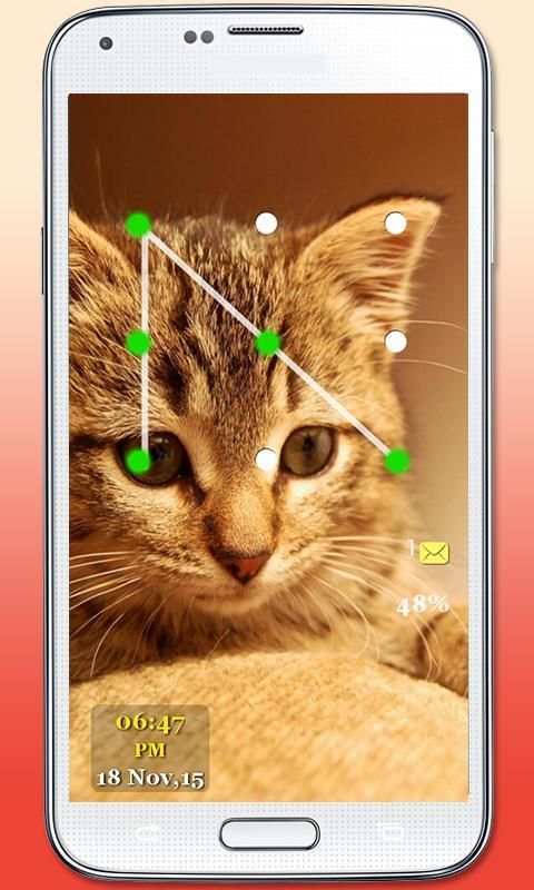 Kitty Cat Pattern Lock स्क्रीनशॉट 3