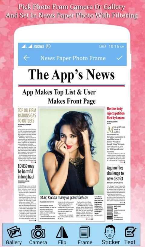 News Paper Photo Frame 3 تصوير الشاشة