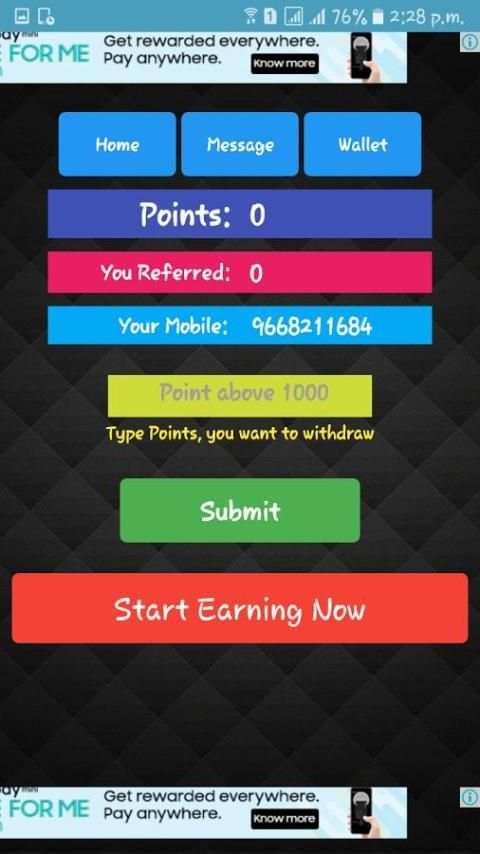 MobiCash-free Paytm cash screenshot 1