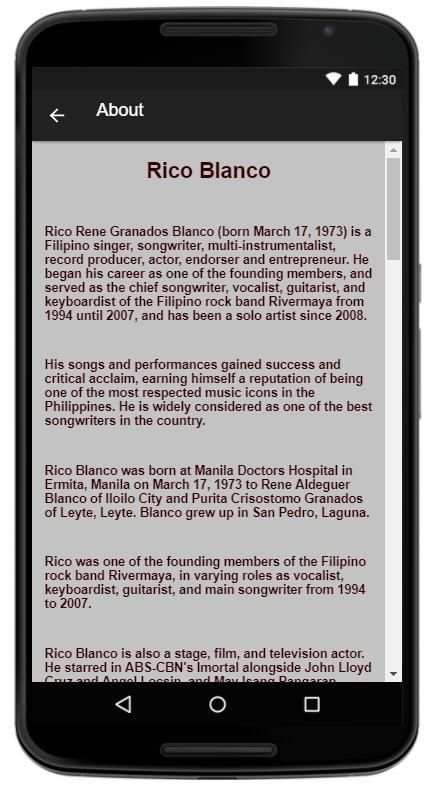Rico Blanco Music Lyrics screenshot 4