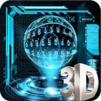 3D hologram tech keyboard theme on 9Apps