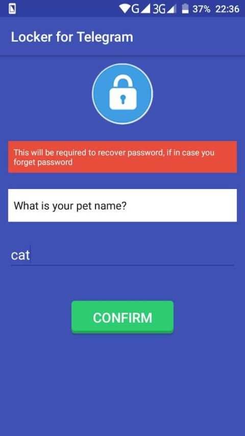 Lock for Telegram 1 تصوير الشاشة