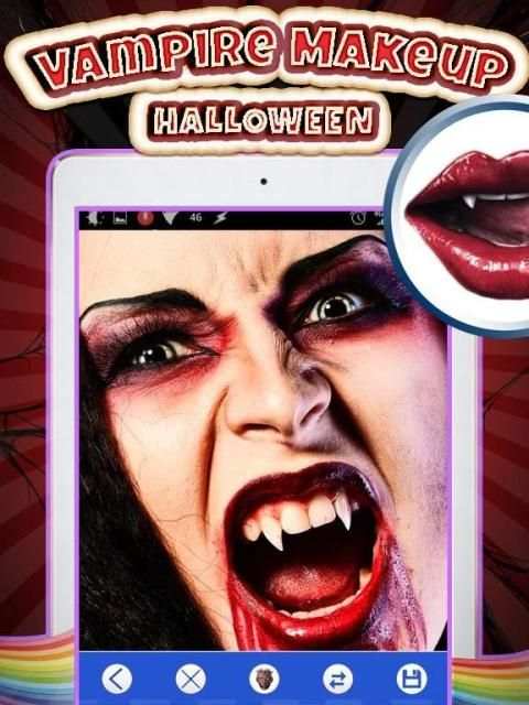 Vampire Halloween Makeup 1 تصوير الشاشة