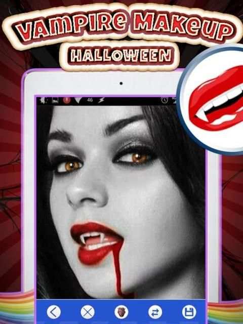Vampire Halloween Makeup 2 تصوير الشاشة