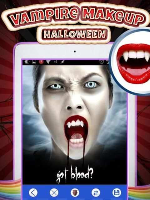Vampire Halloween Makeup 4 تصوير الشاشة
