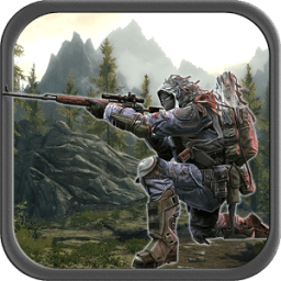 ikon Gunung Basis Sniper Menembak