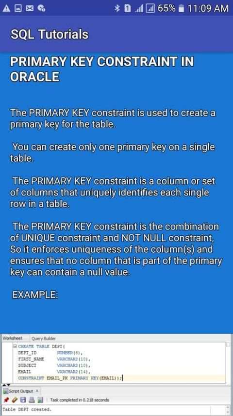 SQL Tutorials скриншот 4