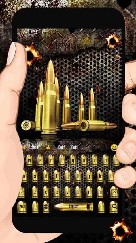 Pistol Gun Mortar keyboard स्क्रीनशॉट 4