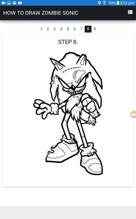 How to Draw Zombie Sonic screenshot 2