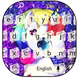 Glitter Unicorn Keyboard Theme иконка