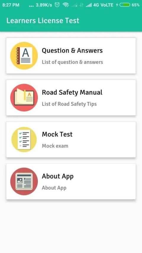 Learners License Test 6 تصوير الشاشة