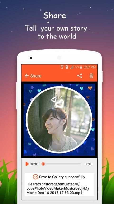 Love Photo Video Maker Music स्क्रीनशॉट 1