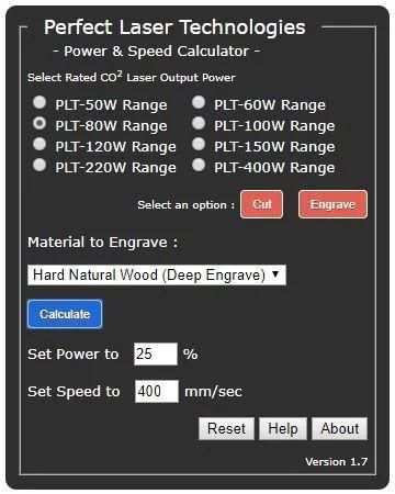 Laser Power & Speed Calculator скриншот 2