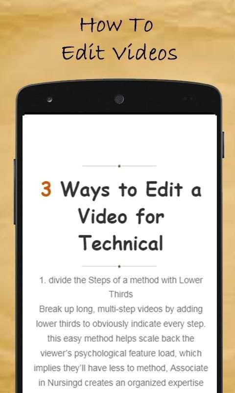 How To Edit Videos screenshot 2