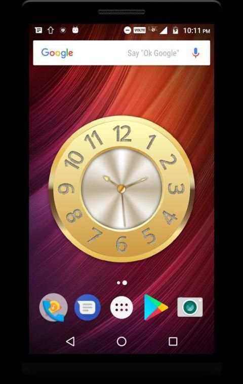 Luxury Golden Clock Live Wallpaper screenshot 2