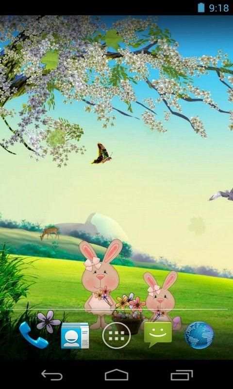 Easter Bunny Live Wallpaper скриншот 1