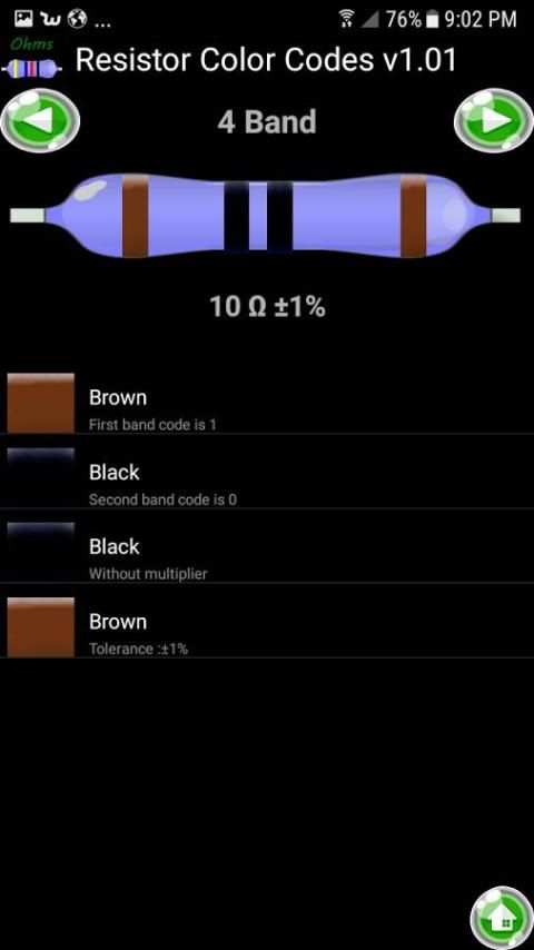 Resistor color codes. screenshot 7