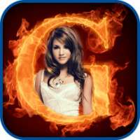 Fire Text Frame Photo Editor - Blend Me Collage on 9Apps