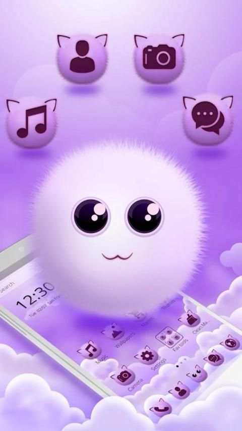 Pink Fluffy Chu Theme скриншот 3