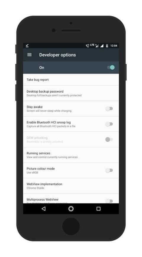 Developer Options screenshot 1