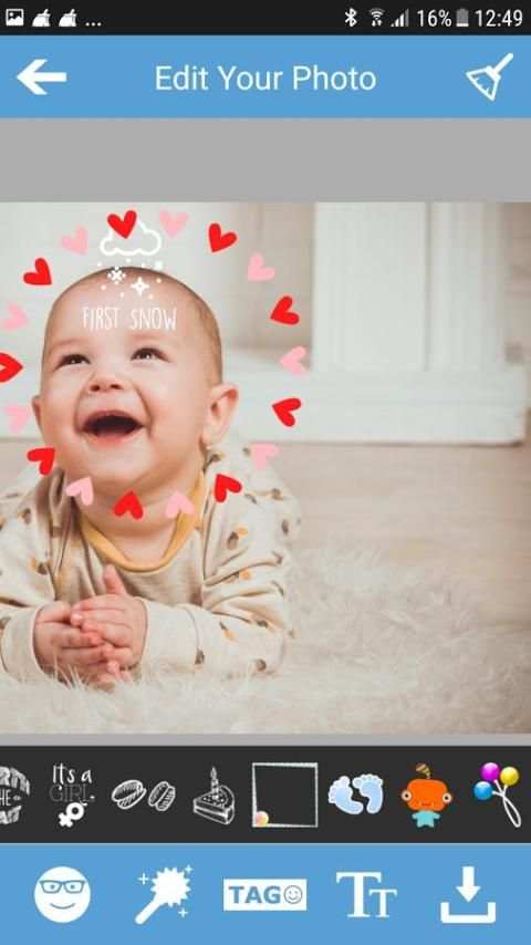 Monthly Baby Stickers скриншот 1