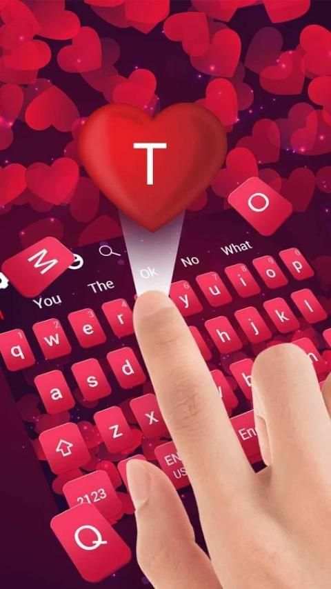 Tema Keyboard Cinta Merah screenshot 1