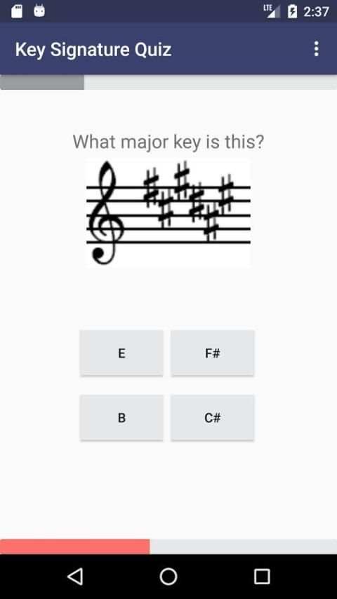 Key Signature Quiz 2 تصوير الشاشة