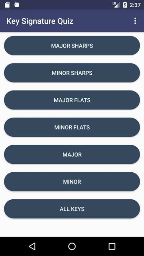 Key Signature Quiz 3 تصوير الشاشة