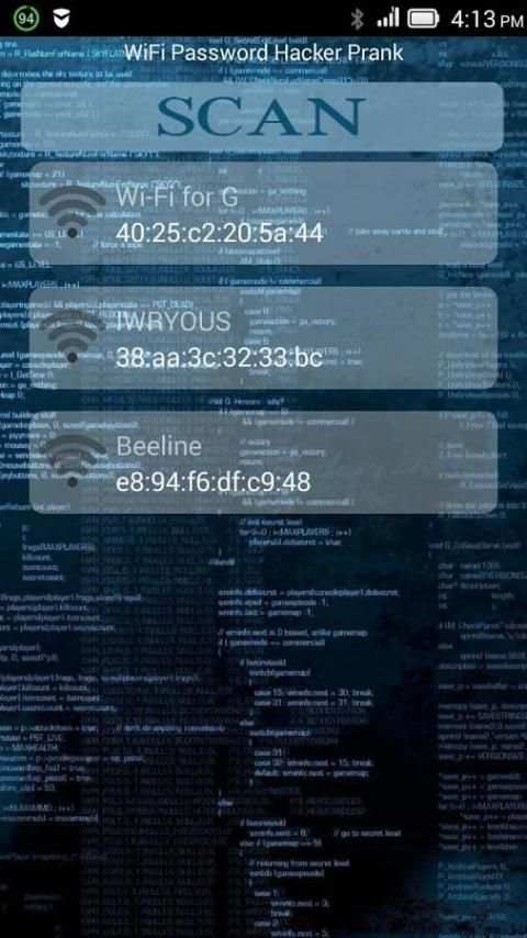 WiFi Password Hacker Prank 3 تصوير الشاشة
