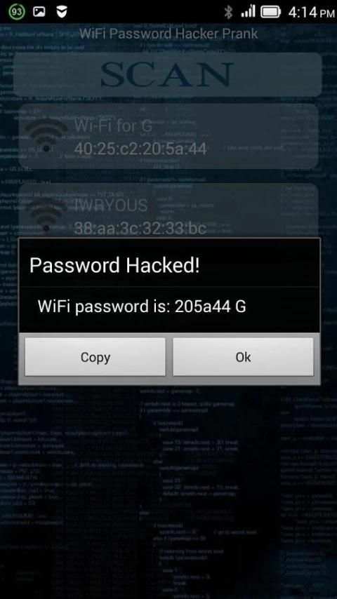 WiFi Password Hacker Prank 1 تصوير الشاشة