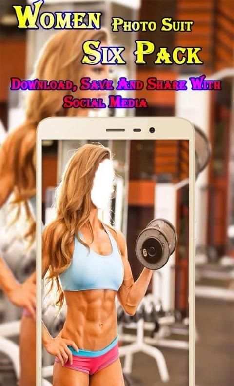 Woman Six Pack Photo Suit 1 تصوير الشاشة