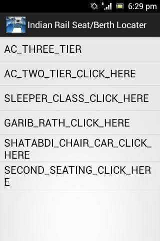 Indian Rail Seat/Berth Locator 3 تصوير الشاشة