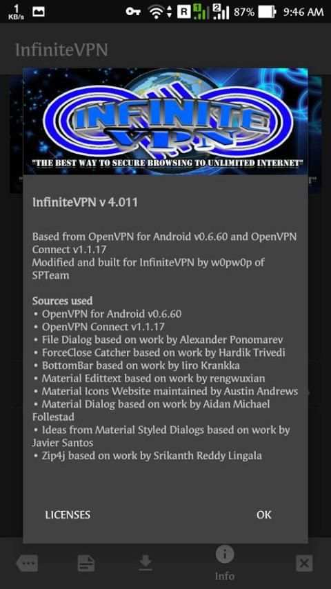 Infinite VPN 1 تصوير الشاشة