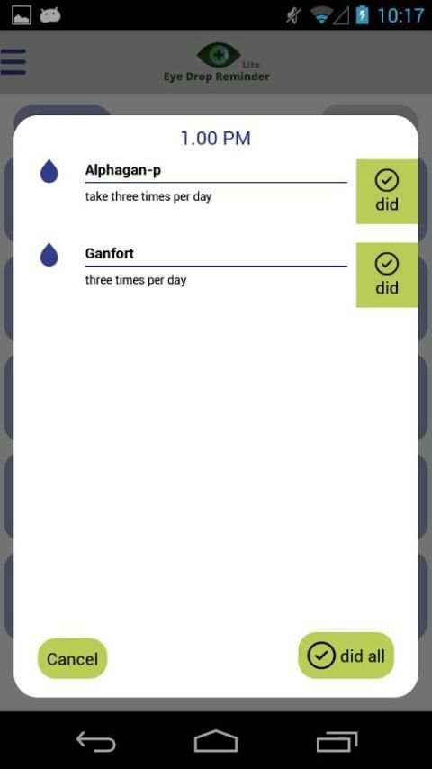 Eye Drop Reminder Lite скриншот 5