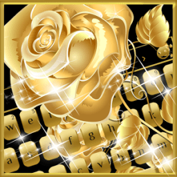 Золотая розовая клавиатура иконка