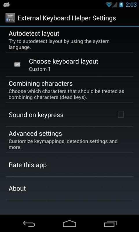 External Keyboard Helper Demo 14 تصوير الشاشة