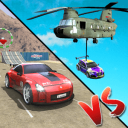 Falling Car Vs Driving Car: Muscle Car Drag Racing иконка