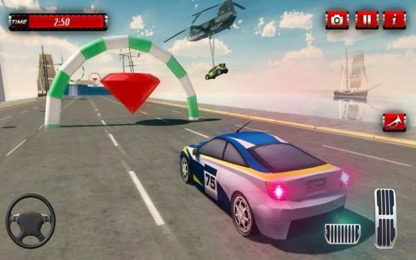 Falling Car Vs Driving Car: Muscle Car Drag Racing скриншот 4