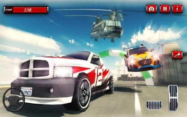 Falling Car Vs Driving Car: Muscle Car Drag Racing скриншот 3