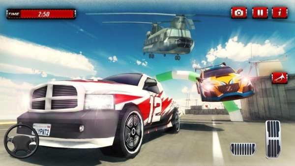 Falling Car Vs Driving Car: Muscle Car Drag Racing скриншот 8