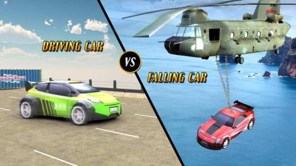 Falling Car Vs Driving Car: Muscle Car Drag Racing скриншот 7