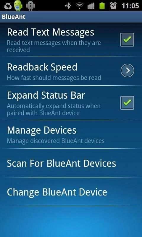 BlueAnt Android Application screenshot 1