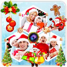 Christmas Photo Collage Editor with New Stickers