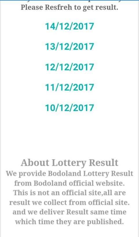 BODOLAND LOTTERY RESULT APP screenshot 1