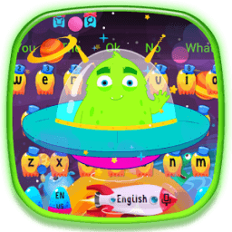 Cartoon Spaceship Keyboard Theme icon