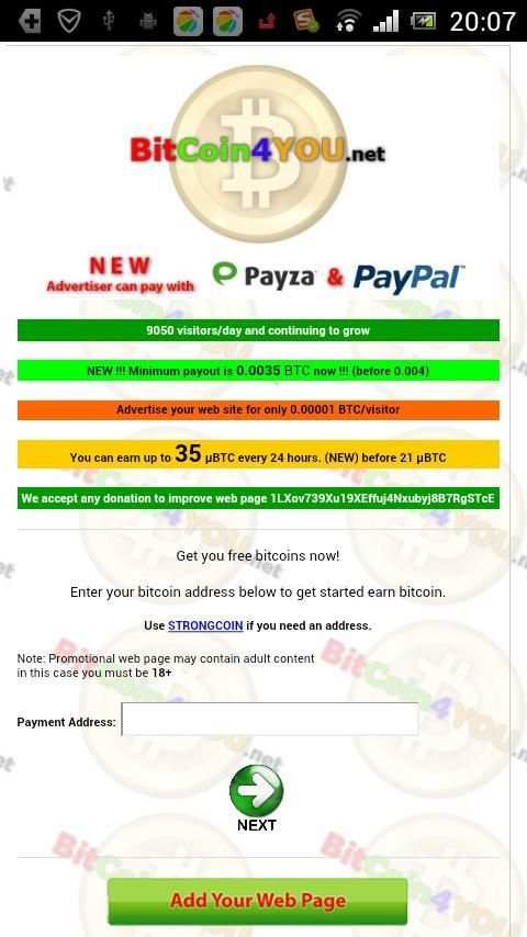 Free Bitcoin (Earn BTC/XBT) screenshot 3