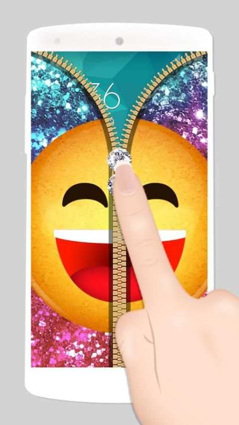 smiley zipper fake lock screen screenshot 2