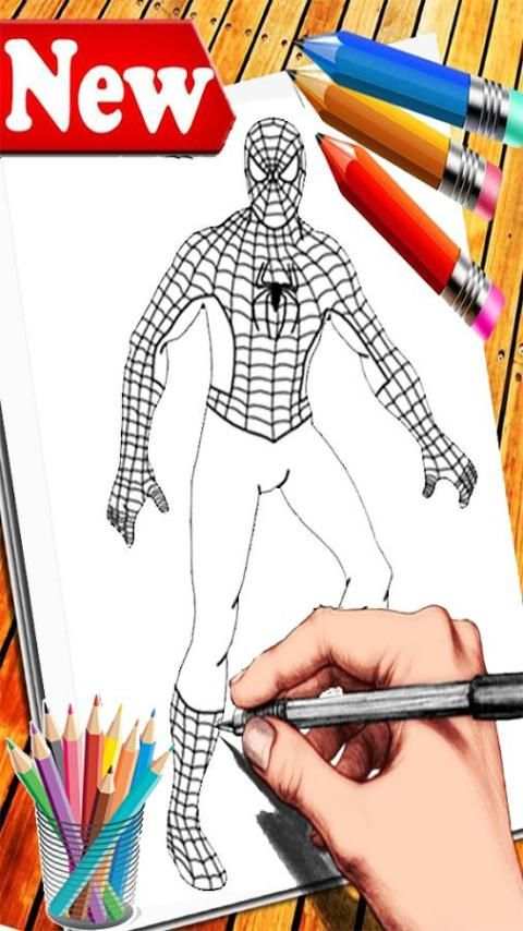 How to Draw : Spiderman *Easy Step* скриншот 3