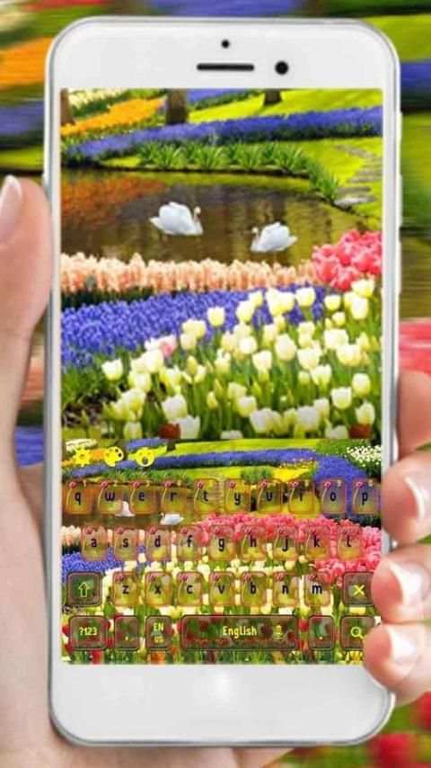 Тема Garden Keyboard скриншот 3