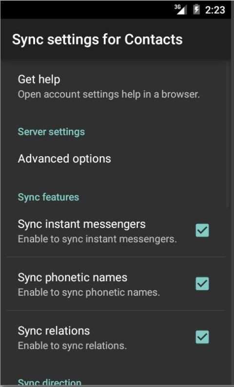 CardDAV-Sync free скриншот 1